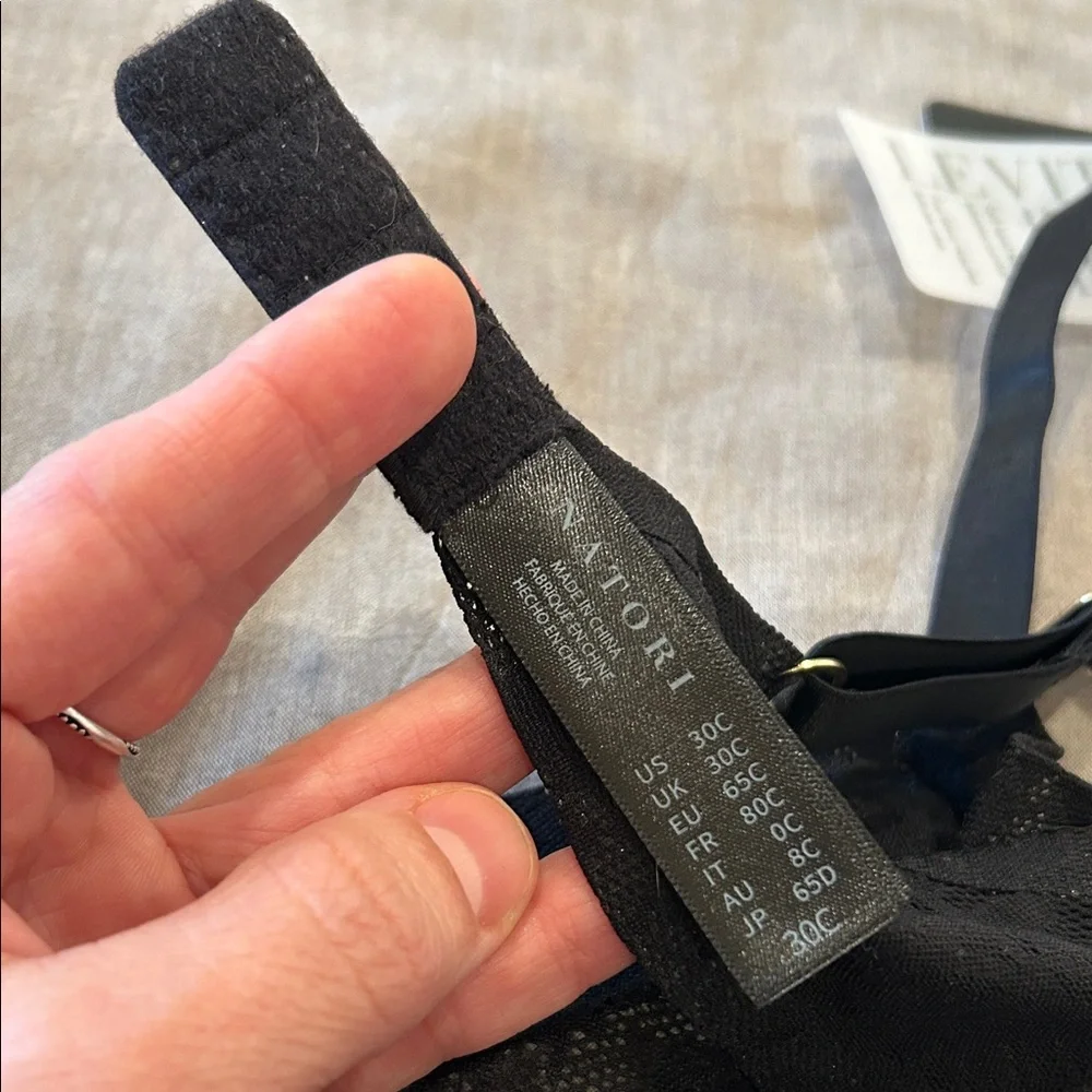 Natori Black and Light Pink Lace Bras 30C NWT - Picture 7 of 10